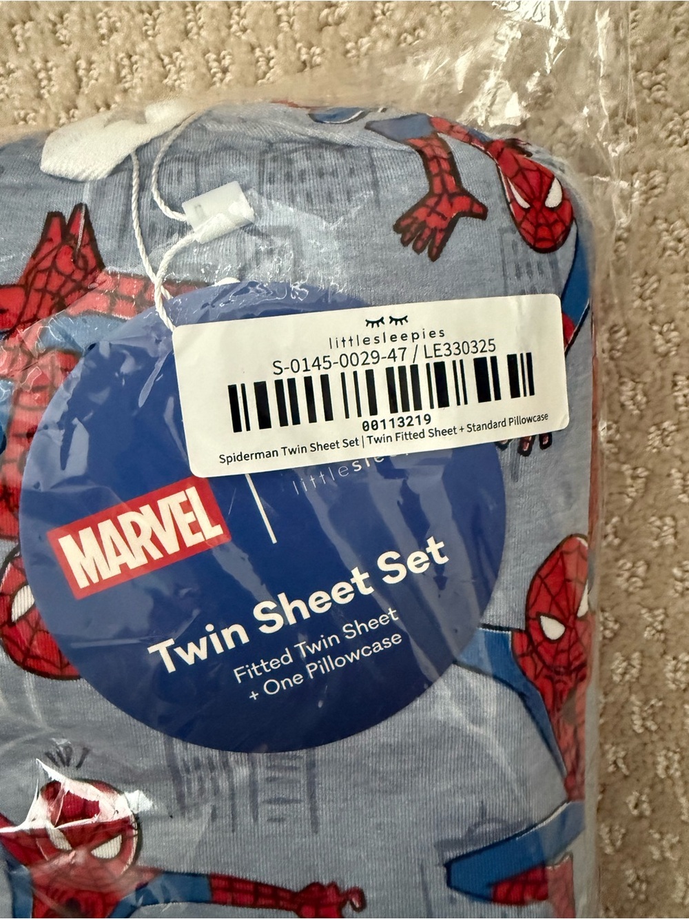 Little Sleepies Spider-Man Twin Sheet Set - Picture 2 of 4